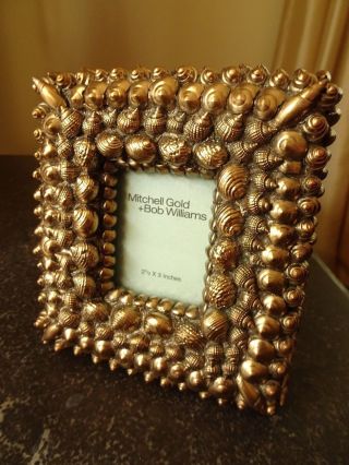 Mitchell Gold Bob Williams Coquille Gold Shell 2.  5 X 3 Picture Frame Beach