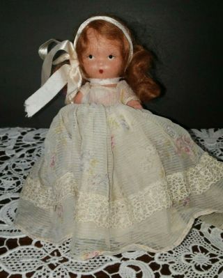 Vintage Nancy Ann Story Book Doll 5.  5 " Tall Bisque