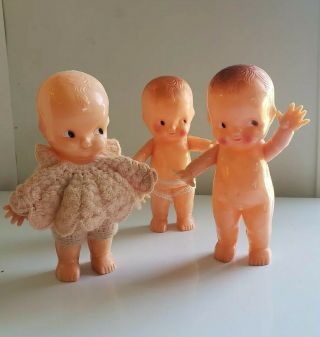 Kewpie Doll Celluloid Powder Shakers Vintage Mid Century Irwin - Japan