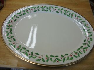 Lenox " Holiday " 16 Inch Platter - Made In Usa
