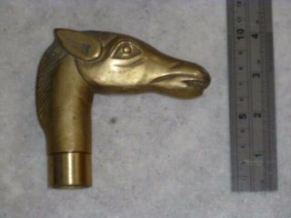 Vintage Brass Horse Head Walking Stick Handle