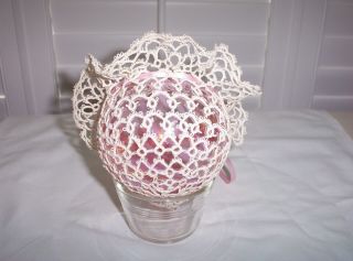 Antique Victorian Baby or Doll Tatted Lace Bonnet Cap Hat for Newborn Baby 3