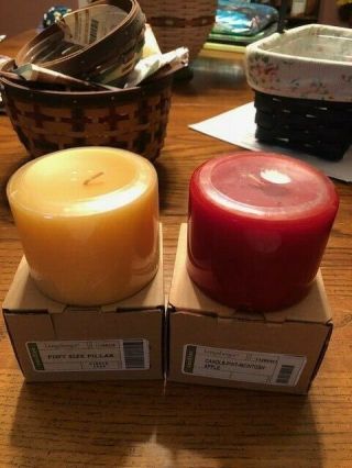 Longaberger Pint Size Candles Mcintosh Apple And Ginger Pear
