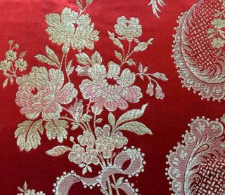 19th Century Silk Brocade,  Rose,  Spitalfields,  Lyon 372