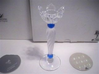 Swarovski Blue Flower Candleholder Mib