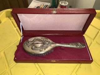 Vintage Antique Marked Silver (825) Art Deco Vanity Hair Brush Comb W/ Case