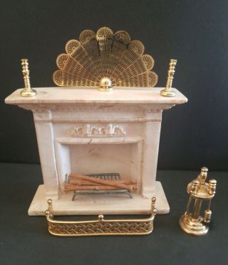 Vintage Fireplace Dollhouse Furniture And Accessories