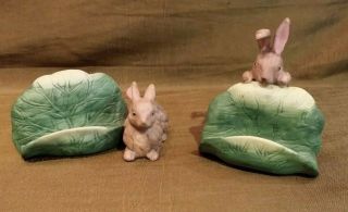 Fitz And Floyd Bunny Rabbit Place Card Holders