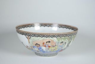 Republic Period Chinese Famille Rose Porcelain Egg Shell Bowl,  Mark
