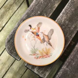 Vintage Small Plate Pickard China Made For Abercrombie & Fitch Ny 2 Pheasants