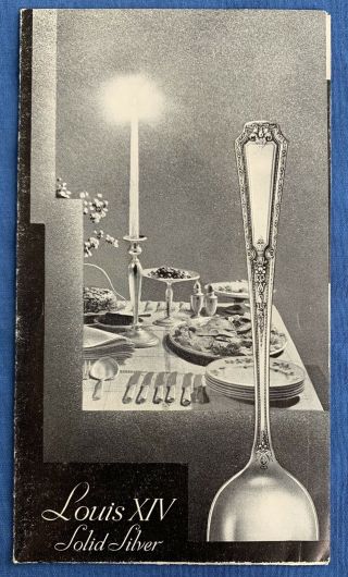 1920s - 30s Towle Silversmiths Louis XIV Sterling Silver Brochure Price List 2