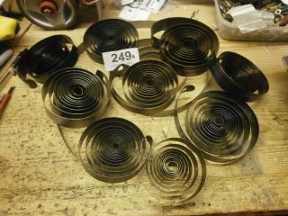 10 X Clock Mainsprings 2nd Hand Stock Part Mantle Wall Bracket Skeleton 249a