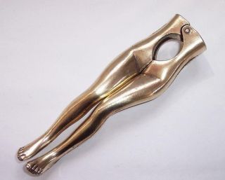 Antique/vintage Art Deco Solid Brass Ladies Legs Nut Crackers Risque/erotic