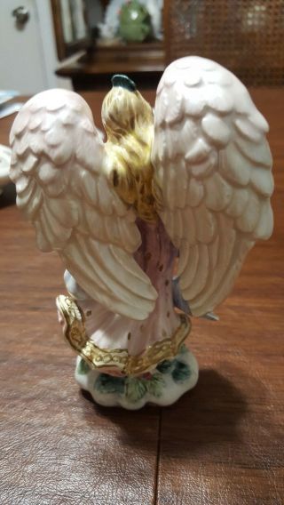 Fitz And Floyd Classics Peaceable Kingdom Angel With A Bunny Decorative Figurine 3
