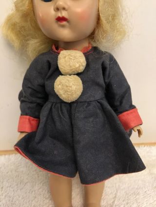 VINTAGE VOGUE GINNY DOLL STRAIGHT LEG WALKER OUTFIT MOLDED LASH 3