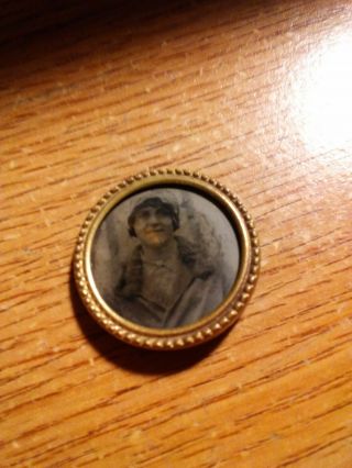 Antique Photo Brooch Pin