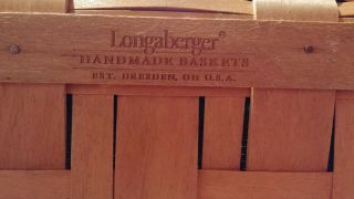 Longaberger Large Craft Keeper Basket Combo w/ Ivy Fabric Liner,  Plastic Insert 5