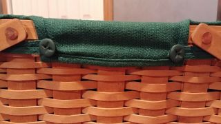 Longaberger Large Craft Keeper Basket Combo w/ Ivy Fabric Liner,  Plastic Insert 6