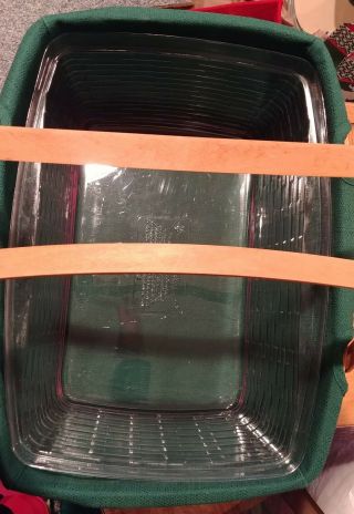 Longaberger Large Craft Keeper Basket Combo w/ Ivy Fabric Liner,  Plastic Insert 7