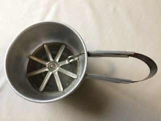 Antique Foley 1 Cup Spring - Action Hand Flour Sifter - Aluminum - Well.