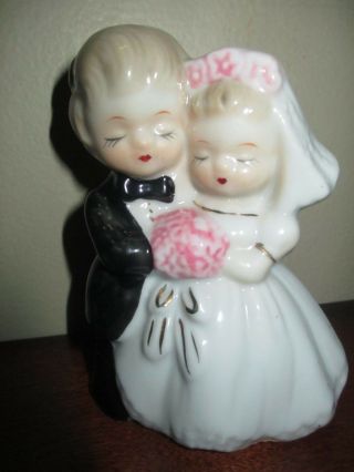 Vintage Bride & Groom Figurine Ceramic 4 