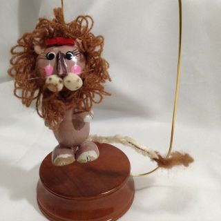 Cowardly Lion Wooden Wizard Of Oz Christmas 3.  5 Ornaments Kurt Alder