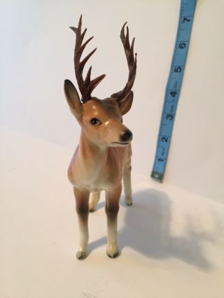 Vintage Porcelain Bone China Buck Deer With Antlers Figurine 2