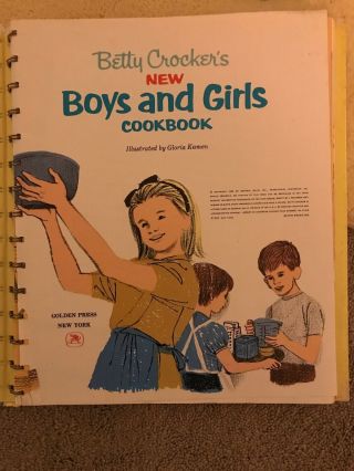 VINTAGE Betty Crocker’s Boys And Girls 1965 Cookbook Spiral Book 1st Esit 2