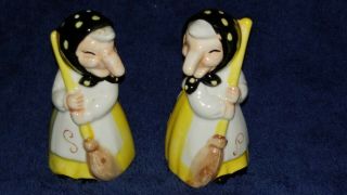 Health And Happiness Kitchen Witch Salt & Pepper Shakers Japan