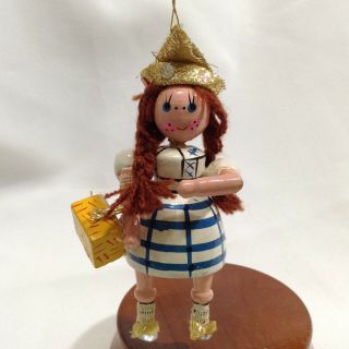Dorothy Wizard Of Oz Christmas Wooden 4 " Ornament Kurt Adler