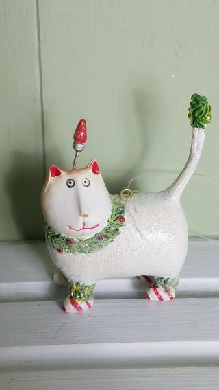 Krinkles Patience Brewster LIGHTBULB Fat Cat Ornament Dept 56 4
