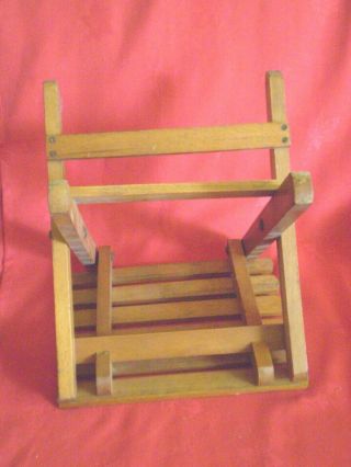 VINTAGE SMALL FOLD UP WOODEN STOOL 3