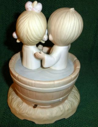 Precious Moments - Boy & Girl In Baptism Bucket - MUSIC BOX - WHAT A FRIEND WE HAVE 3