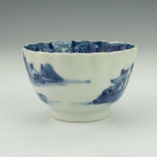 Antique Chinese Porcelain - Blue & White Oriental Scenes Tea Bowl - Unusual 4
