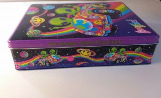 Vintage 90s Lisa Frank Tin Aliens In Car Rainbow Space Stationery Items 3