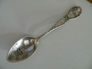 Early Gorham Fort Dearborn Ill.  Home Of Lincoln Sterling Souvenir Spoon