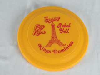 Kings Dominion King Kobra The Grizzley Rebel Yell Frisbee Vintage 1980s