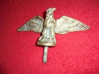 Old Brass Eagle Finial For Clock Flag Pole Topper 6.  5 " Across The Wings Gc