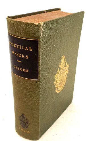 Antique The Poetical Of John Dryden 1853 Hardback Book - Bb3