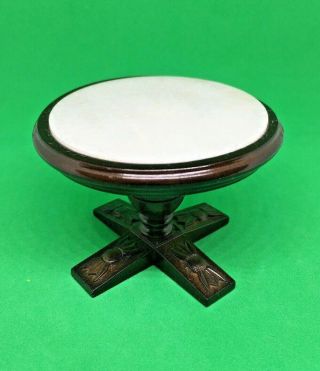 Dollhouse Miniatures Marble Top Round Table 1:12