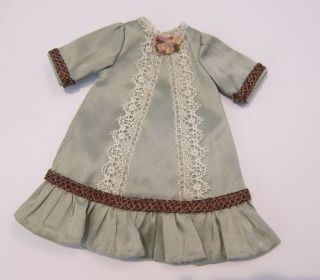 Small Antique Vintage Silk Doll Dress For 6 - 8 " Bisque Doll