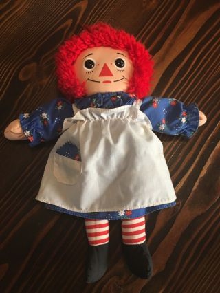 Vintage 1987 Playskool 18 " Raggedy Ann Plush Stuffed Doll