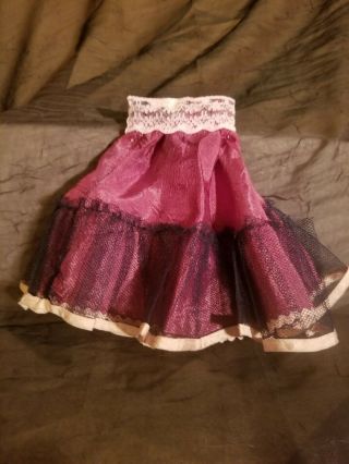 Vintage Burgundy Petticoat Slip For 18 " Ideal Miss Revlon
