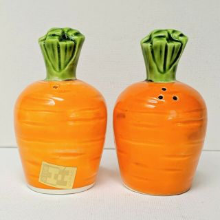 Holt Howard Salt And Pepper Shakers Carrots Mid - Century Ceramic S&p Vintage