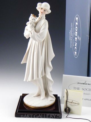Giuseppe Armani Figurine Sculpture Young Lady With Yorkshire 0486c