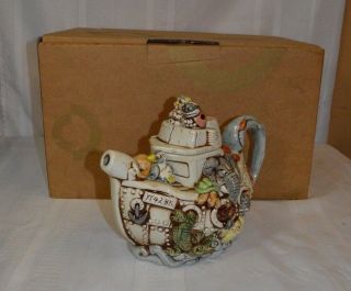 Vintage Harmony Kingdom " Ark " Large Figurine Teapot Limited Edition Yt42hk W/box
