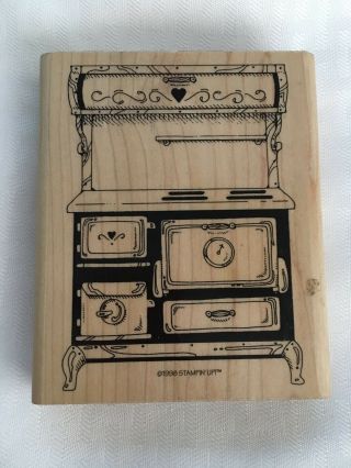 1998 Stampin Up Rubber Stamp - Antique Kitchen Stove