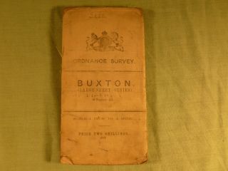 Antique Ordnance Survey Map 1 Inch To Mile Buxton Sheet 45