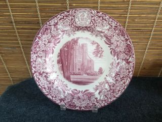 Wedgwood Mount Holyoke College Red Plate Mary Wooley Student Alumnae Hall