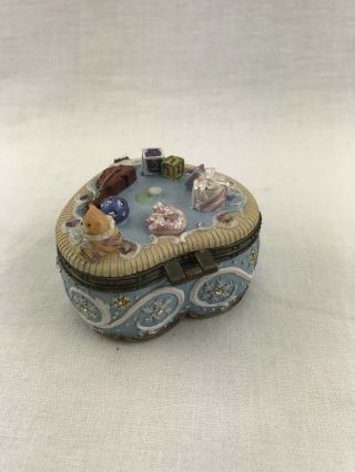 Vintage Trinket Box Victoria Treasures Porceline In 3